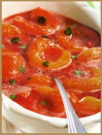 Холодный  суп  из персиков и клубники (Испанская кухня)